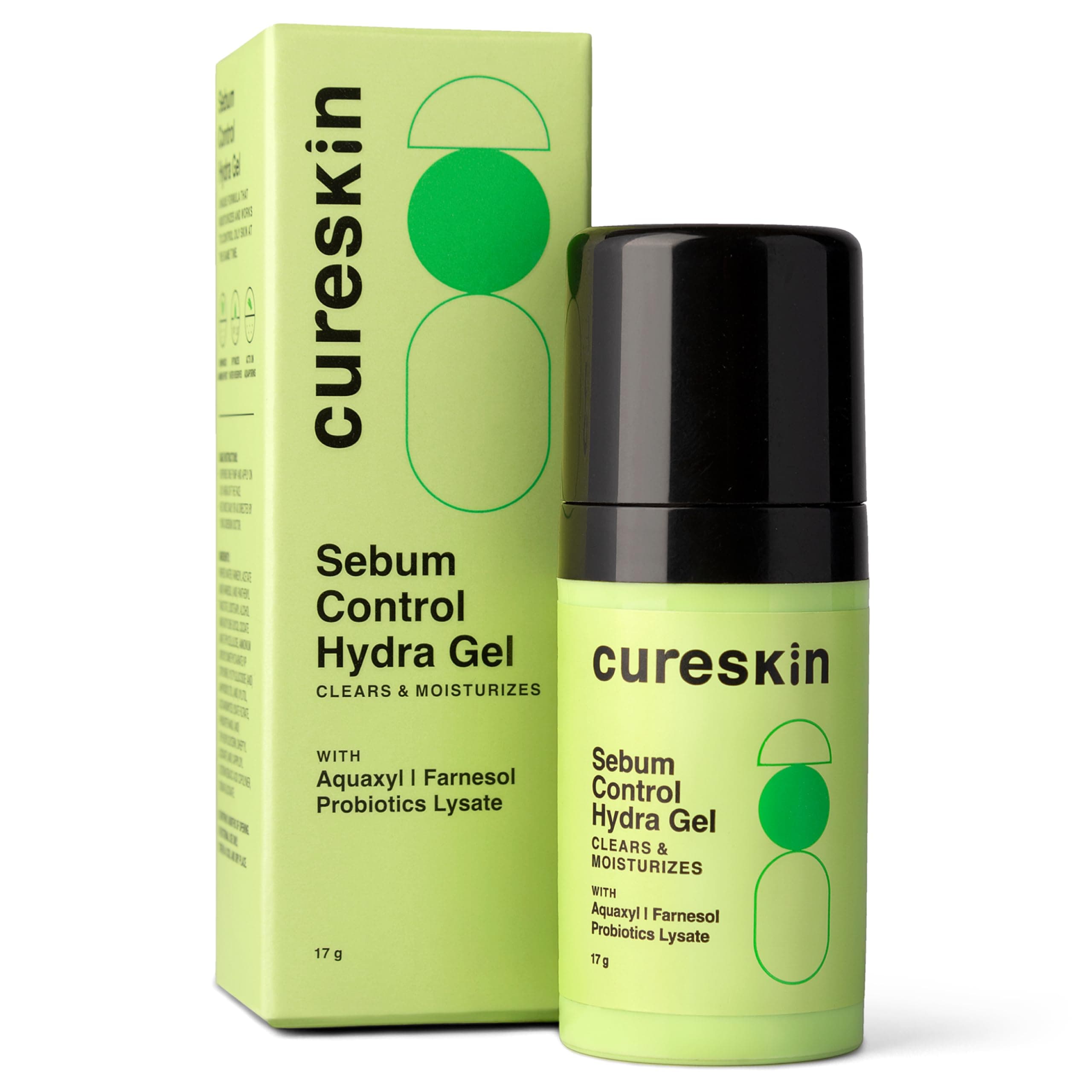 Sebum Control Hydra Gel: Hydration & Shine Control for Oily Skin with Aquaxyl, Farnesol, Probiotics Lysate (17 g)
