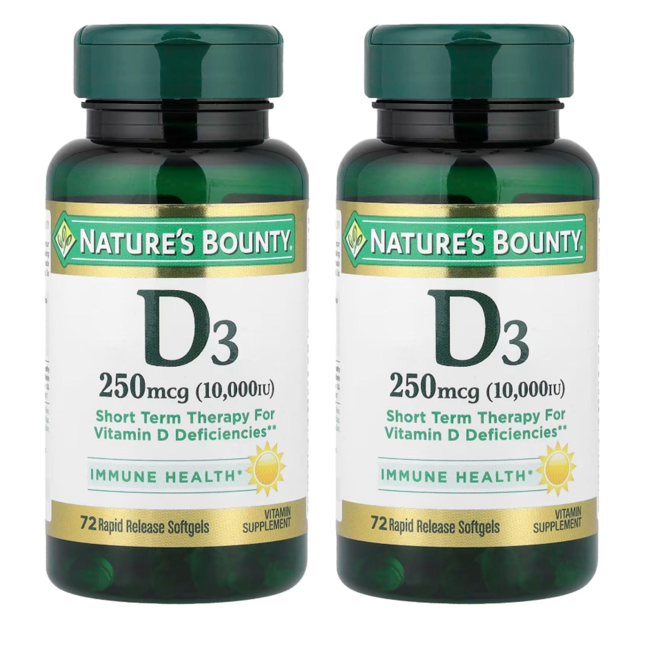 Nature's Bounty, Ultra Strength D3-10,000 IU, 72 Softgels (2pack)