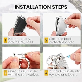 for Subaru Key Fob Cover with Upgraded Anti-lost Luxury Keychains, Fashionable Matte Metallic Silver Soft Case for Forester CrossTrek Outback Legacy STI BRZ (Silver, A1)