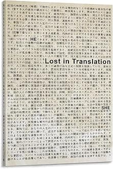 Lost In Translation Retro Movie Poster (2) Gifts Canvas Painting Poster Wall Art Decorative Picture Prints Modern Decor Framed-unframed 20x30inch(50x75cm)