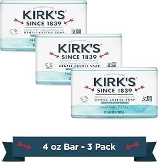 Fragrance Free Castile Bar Soap (3 Pack)