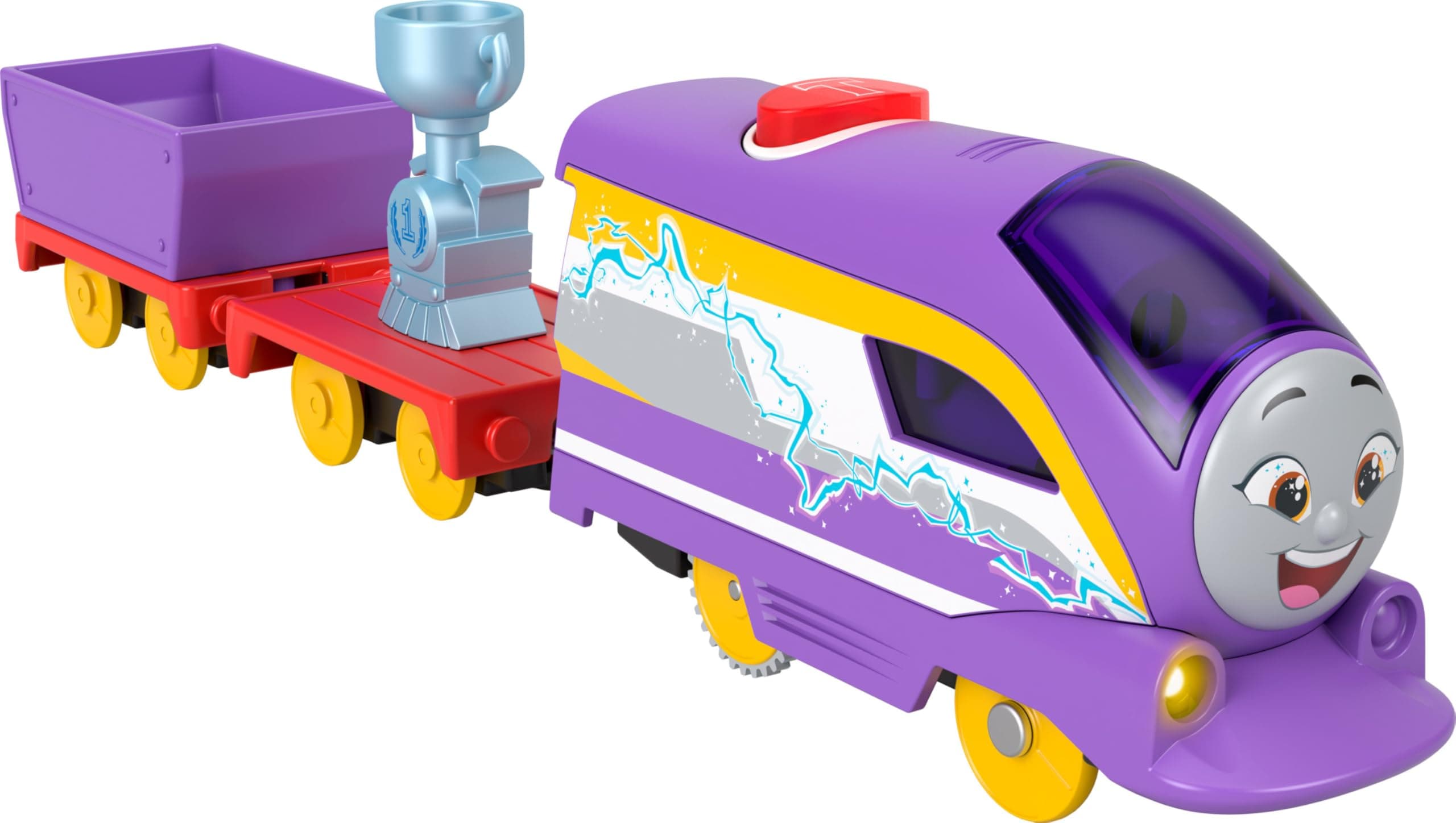 Motorized Toy Train Talking Kana Engine with Sounds Phrases & Cargo Car for Preschool Pretend Play Kids Ages 3+ Years