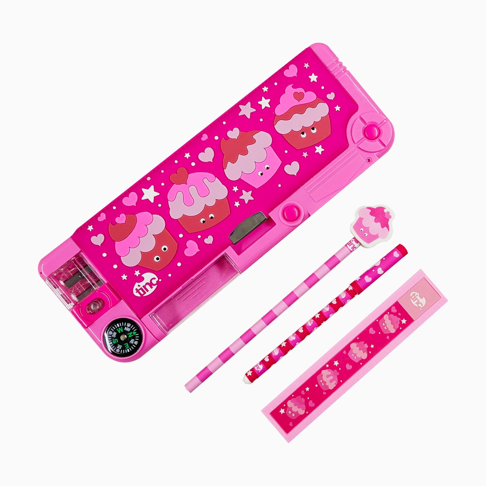 Tinc Compartment Pencil Cases | Includes Stationery | Different Designs to Choose from | Perfect for School and Gifting