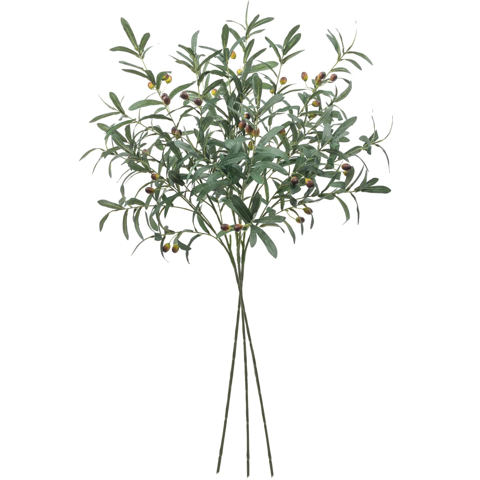 SHACOS 3 PCS 39" Fake Olive Tree Branches Olive Stems Large Tall Artificial Greenery Stems Bulk Faux Olive Branches for Vase Olive Leaves Plant Branch Greenery Decor
