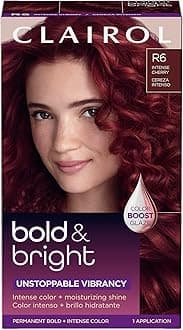 Clairol Bold & Bright Permanent Hair Dye, R6 Intense Cherry Hair Color, Pack of 1