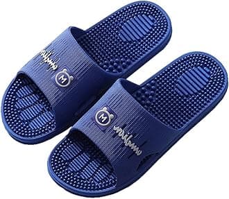 Summer Sandals, Foot Massage Mens Slippers, Acupressure Massage Slippers For Men Relieve Plantar Stress Acupressure Relaxation Foot Massage Shoes (Color : Blue, Size : EUR 40-41)