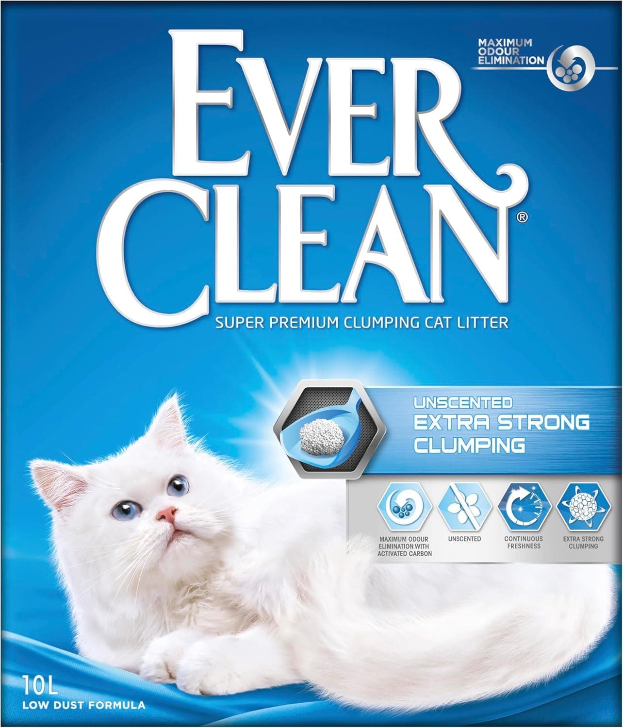 Clumping Cat Litter, Extra Strong Clumping Cat Litter, Unscented, Unbeatable clumping strength, 10L