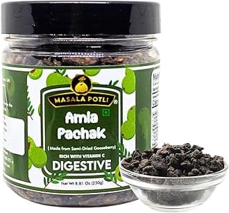 MASALA POTLI Amla Pachak Candy 250gm, Dried Chatpata Amla Candy for Digestion and Immunity, Salty Dry Awala Supari, Source of Fibre and Vitamin C, Salted Gooseberries Traditional Recipe