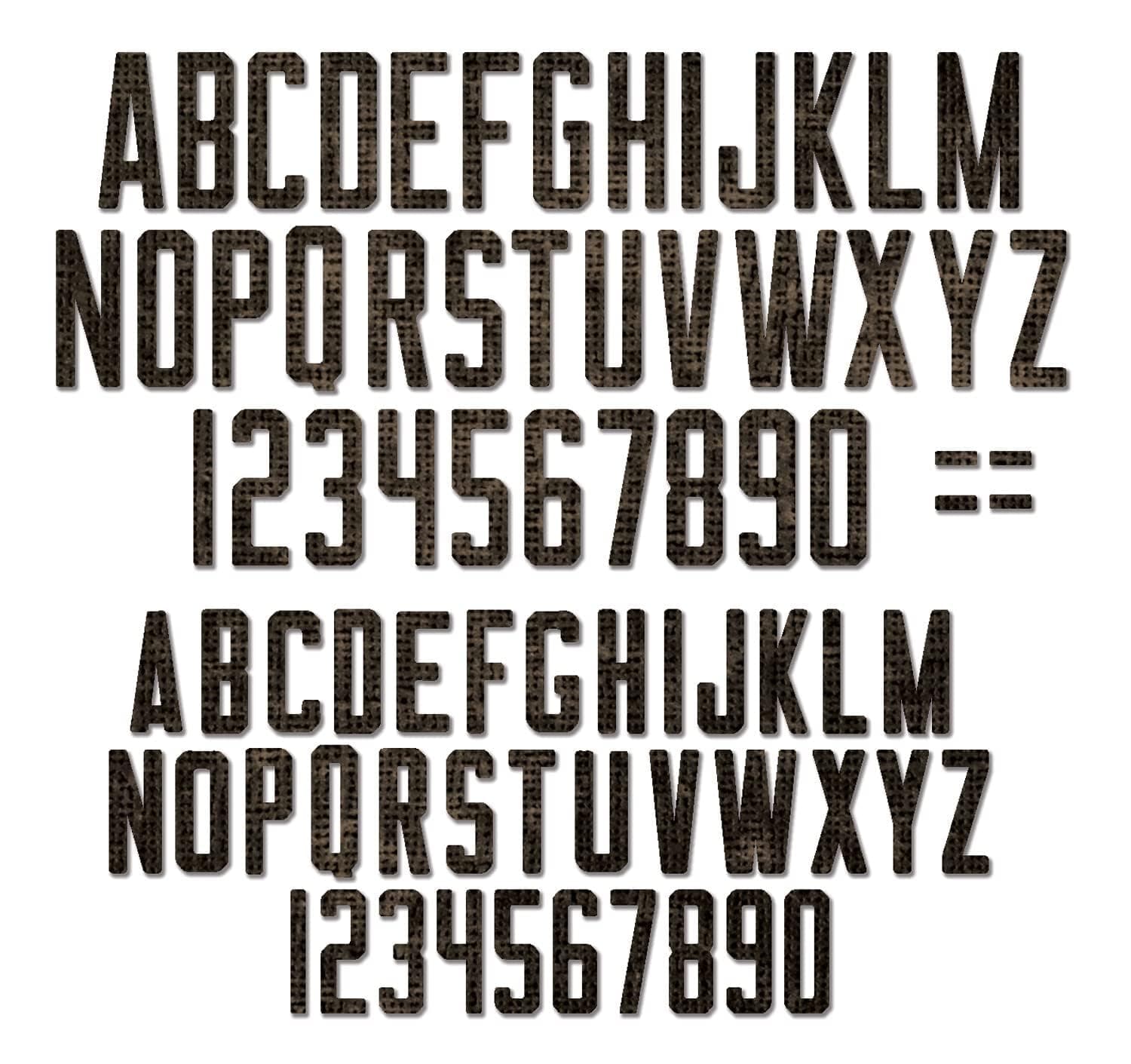 Sizzix Thinlits Die Set 73PK Alphanumeric Theory by Tim Holtz | 665924 | Chapter 3 2022, Multicolor, One Size