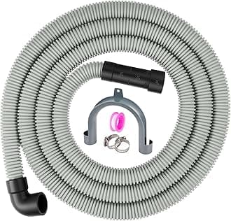 6FT Dishwasher Drain Hose,Washing Machine Drain Hose Extension, Universal Replacement Drain Hose Fit with 5/8 Inch, 7/8 Inch, or 1 Inch OD Drain Outlet for Washing Machine, Dishwasher