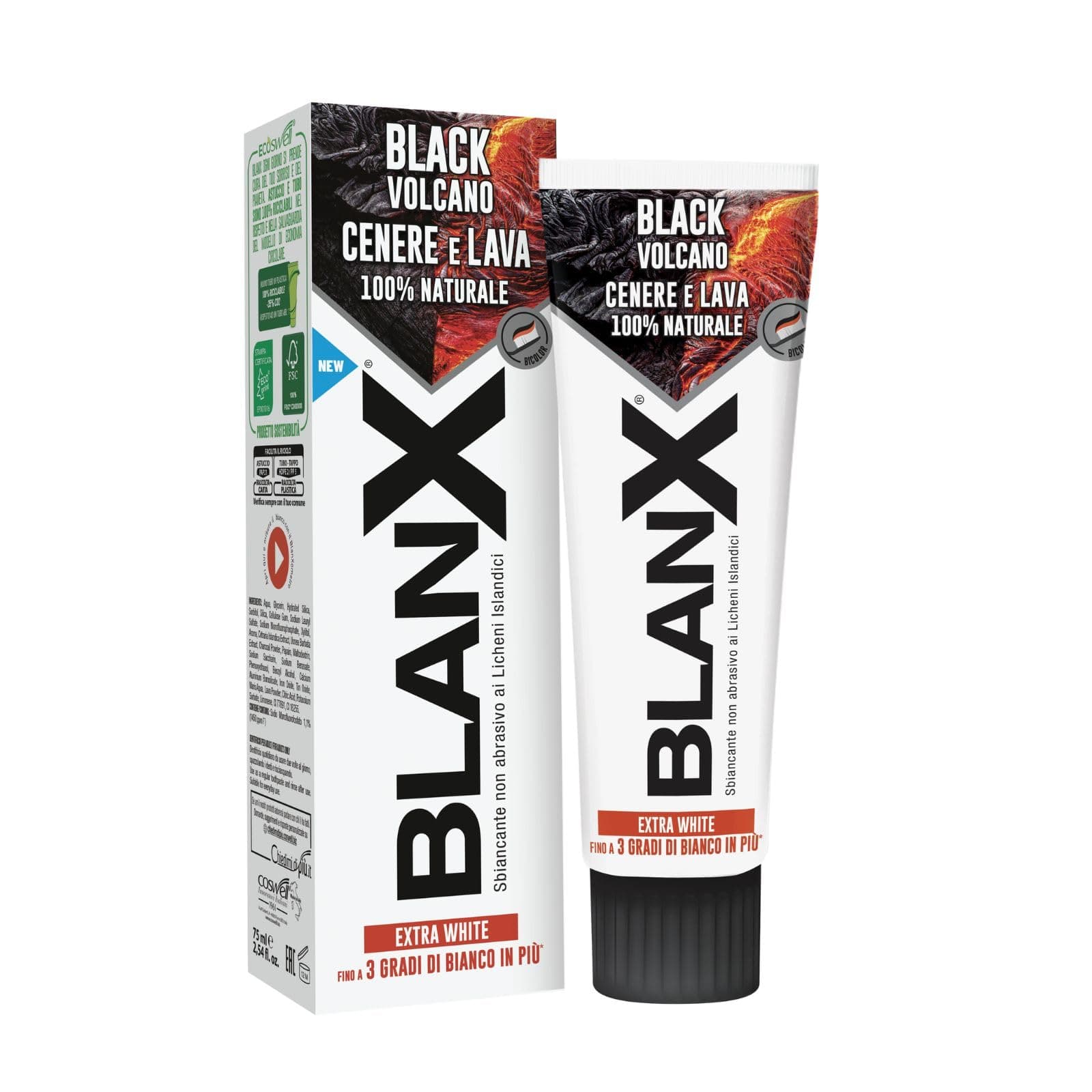 Dentifricio Blanx 75ml Black Volcano