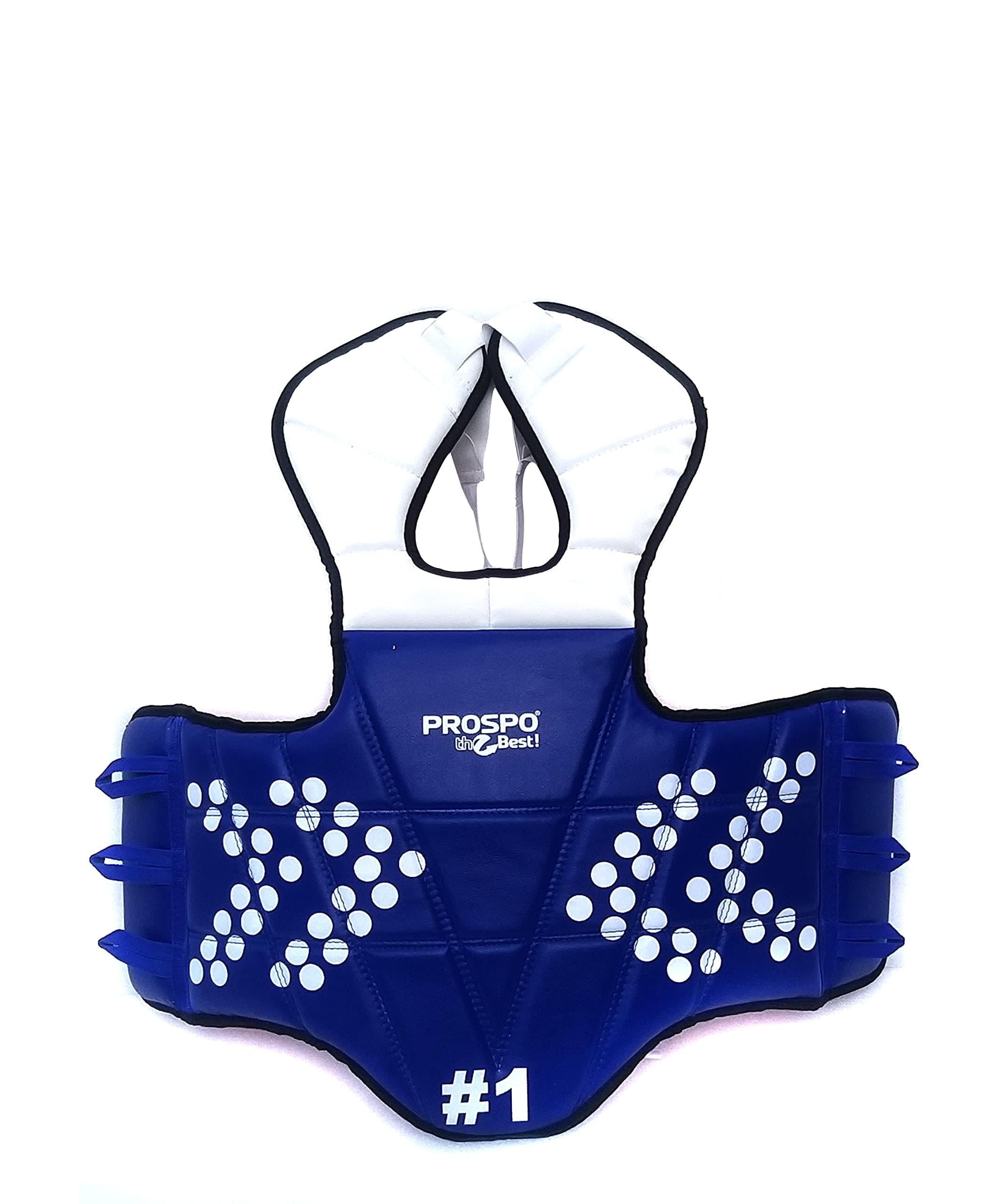 Prospo Taekwondo Chest Protector Reversible Solid Padded Chest Guard Body Protector for Kungfu, MMA, Kickboxing, Jiujutsu, Judo and Whushu (Size 1)