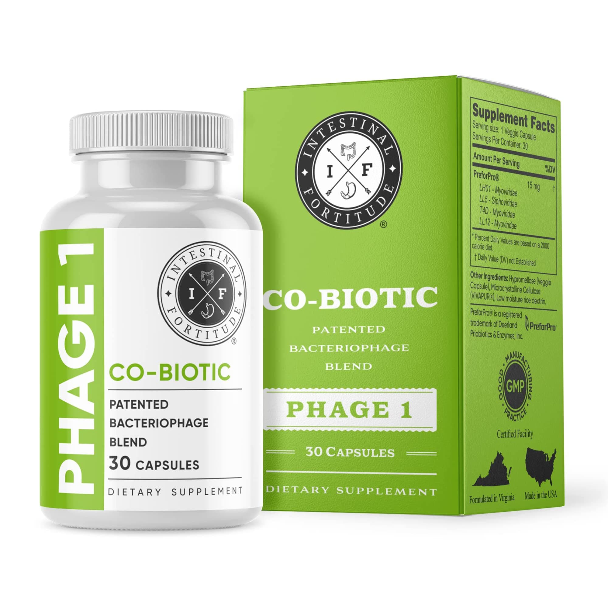 - Phage 1 - Ultimate Gut Health Supplement, Total Restore Intestinal Defense, Patented Bacteriophage Blend for Gut Support, Digestive & Immune System Health, Destroy Bad Bacteria