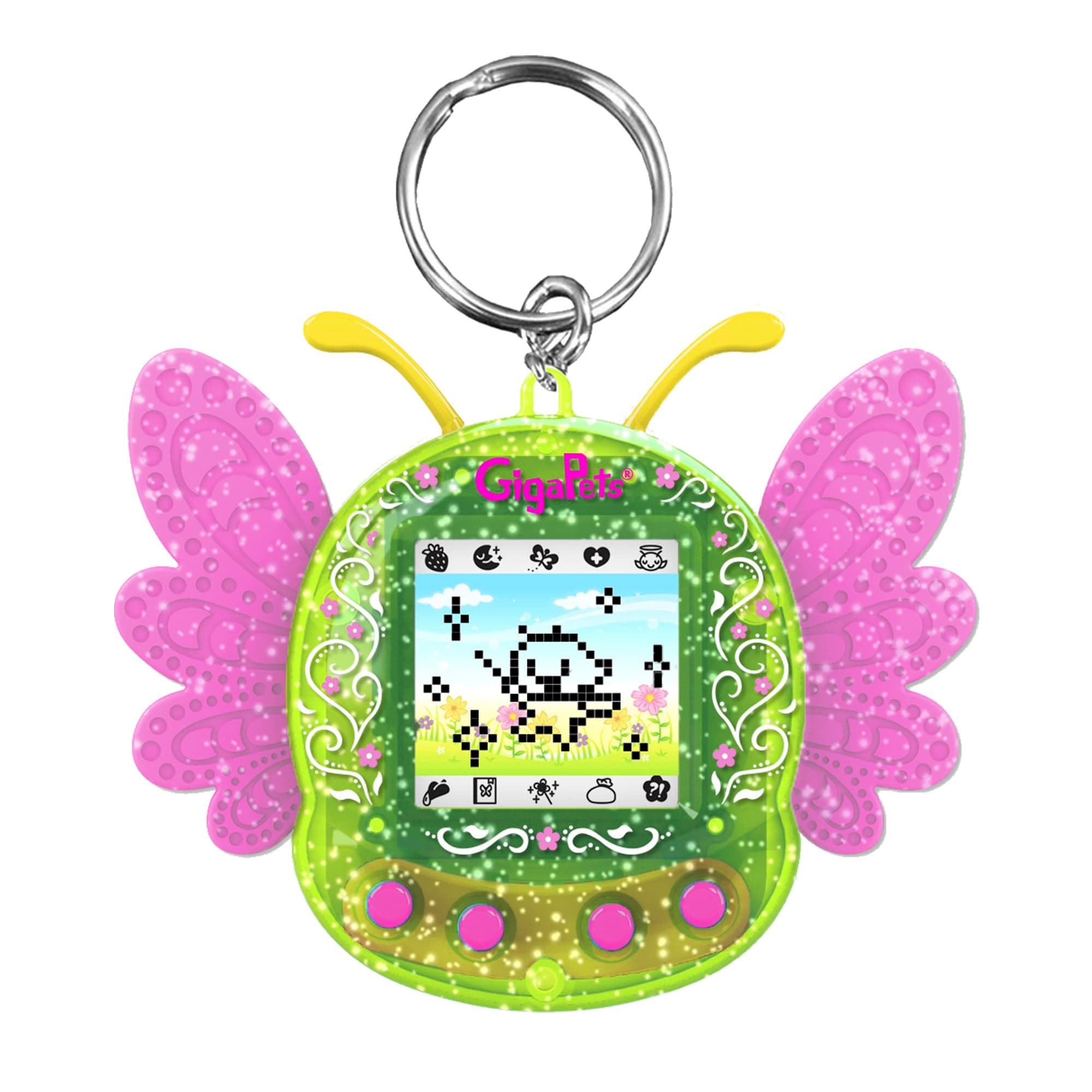 Giga Pets Pixie Virtual Pet Electronic Toy (Green), Upgraded Nostalgic 90s Toy, 8 Different Pixie Evolutions, Collect Elements, Cast Spells, Craft Potions, for Kids of All Ages