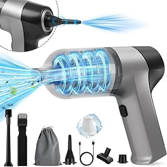 3-in-1 Cordless Handheld Car Vacuum Cleaner with 12000Pa High-Power Brushless Motor [4000mAh Battery, Fast USB-C Charging] Small Mini Vacuum Cleaner for Car, Home Cleaning – Silver