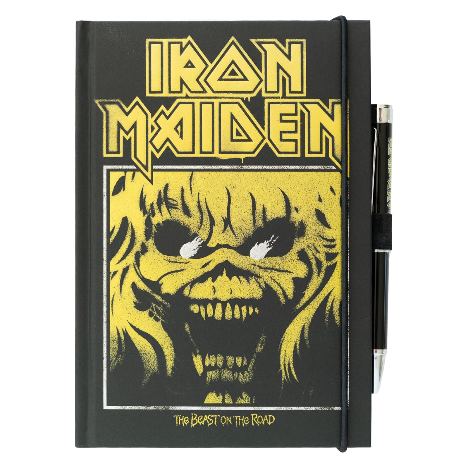 A5 Notebook & Pen Set - Iron Maiden Merchandise | Projector Pen, Blank Journal Note Book, Plain Notebook A5 Sketchbook | Iron Maiden Gifts Under 15 Pounds
