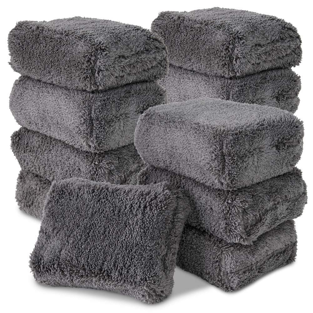 Liquid XPremium Grade Large Plush Microfiber Applicator Pads - 5" x 3" (12 Pack)