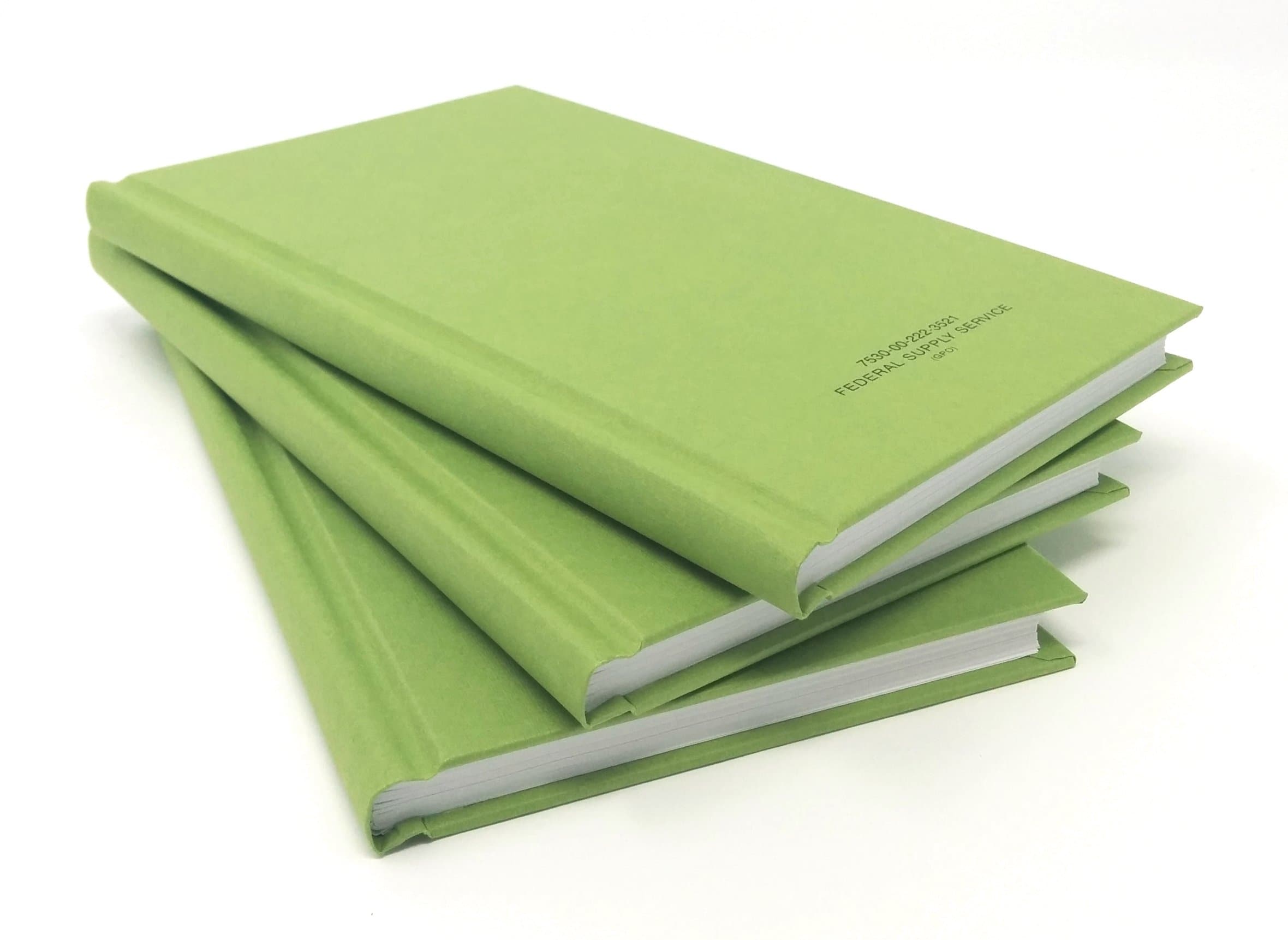 DIY Indispensables US Military Log Record Books 3 Pack 5.25 x 8 Inch 96 Sheets with Rugged Sewn Case Binding Blue Line College Ruled Notebook NSN 7530002223521, Made in USA