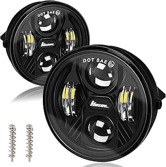 Upgraded F150 LED Fog Lights for 2006 2007 2008 2009 2010 2011 2012 2013 2014 Ford F150 Accessories, 40W Round Fog Light Assembly Kit, DOT Bumper Driving White Light Fog Lamps, Faros Antiniebla