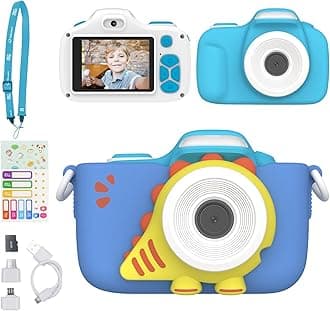 myFirst Camera 3 - Kids Digital Camera, Video Camera for Toddlers, 16MP, 1080HD Video, MicroSD Card, with Selfie & Macro Lens, LED Flash, Neck Lanyard, for Kids 3-12 (Blue)