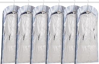 TAILI Hanging Vacuum Sealer Storage Space Saver Bags for Clothing, Suits and Jackets, Closet Organizers and Storage, 6 Pack Jumbo Multicolor