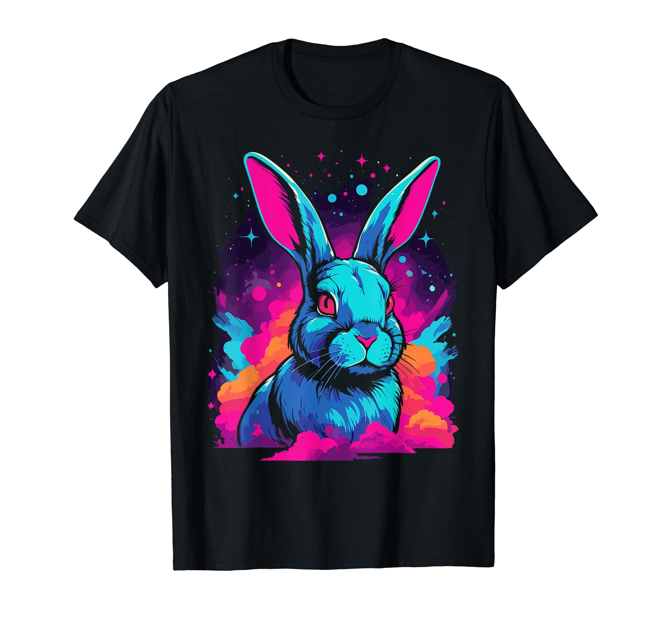 Galactic Bunny Lovers Space Nebula Vaporwave TopsSpace Nebula Galaxy Rabbit Lovers Vaporwave T-Shirt
