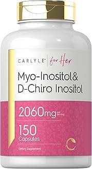 Carlyle Myo-Inositol and D-Chiro Inositol 2060mg | 150 Capsules | Non-GMO, Gluten Free Supplement