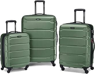 Omni PC Hardside Expandable Luggage with Spinner Wheels, 3-Piece Set (20/24/28), Army Green