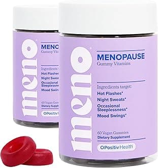 O Positiv MENO Gummies for Menopause, 30 Servings (Pack of 2) - Hormone-Free Supplements for Women with Black Cohosh & Ashwagandha KSM-66 - Helps Alleviate Hot Flashes, Night Sweats, & Mood Swings
