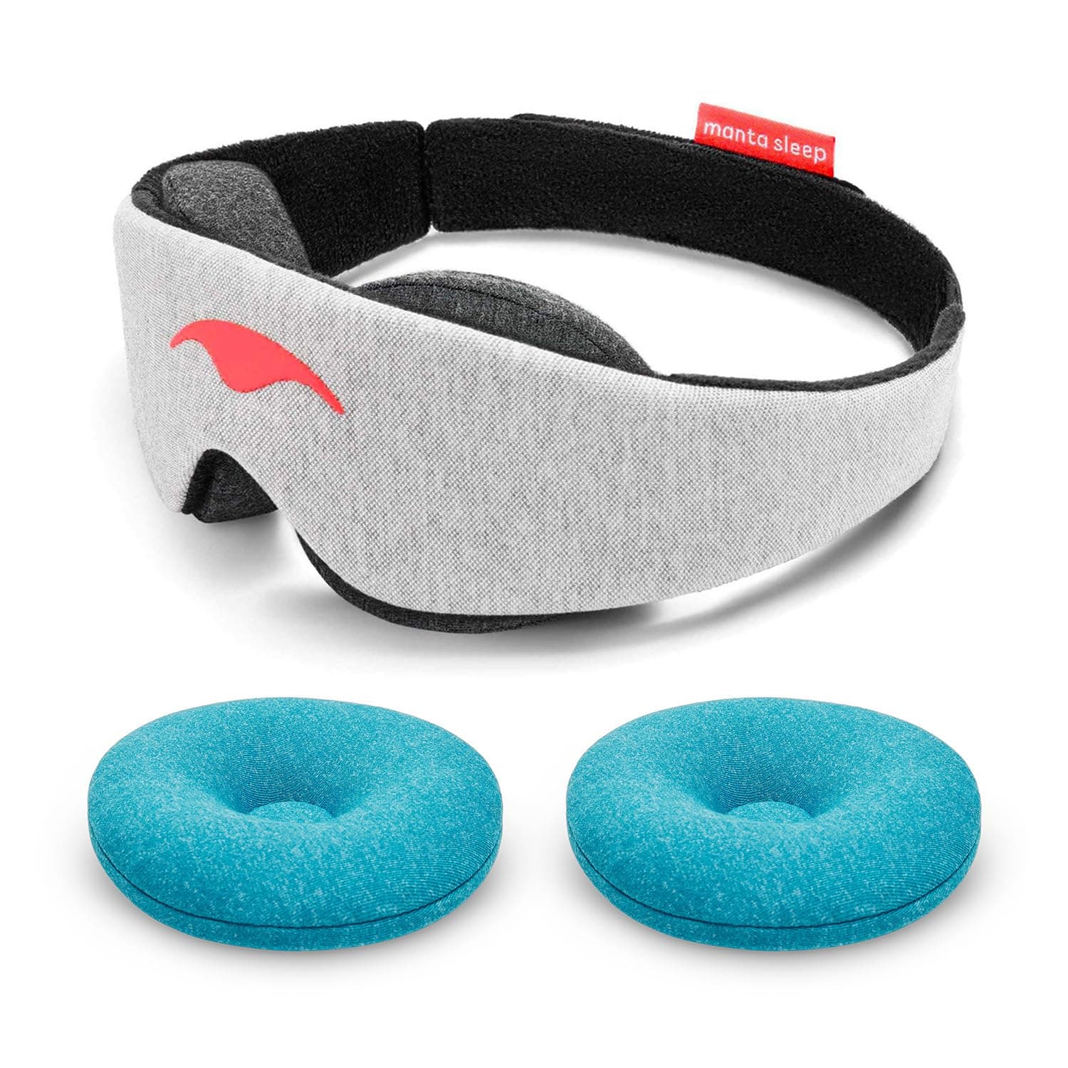 Manta Sleep Cooltherapy Bundle - Sleep Mask + Cool Eye Cups - 100% Total Blackout Mask Paired With Cooling Therapy Cups for Deep Rest, Migraines, Puffy Eyes & Sinus Relief