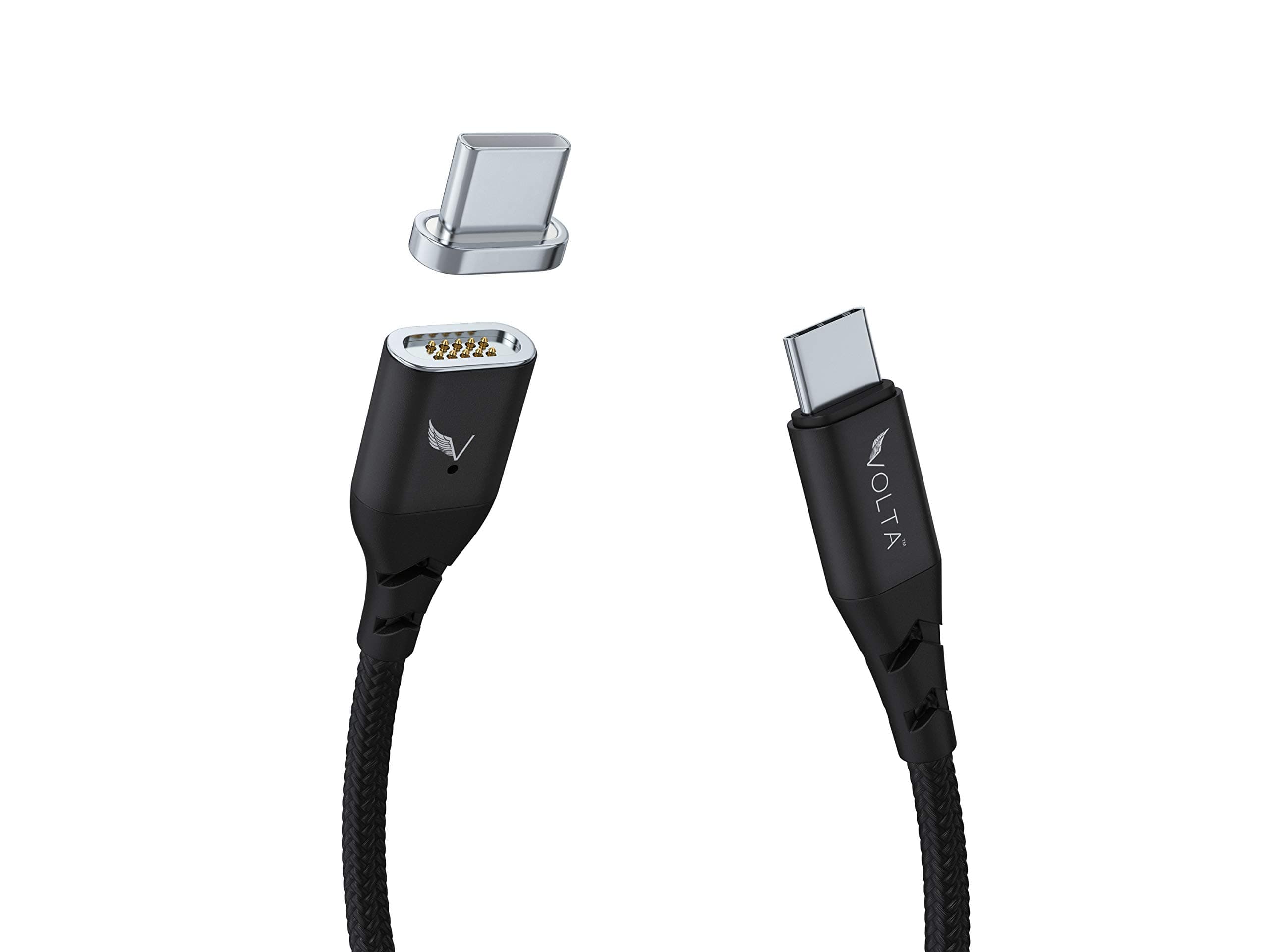 VOLTA Charger XL Cable Set - USB-C to USB-C, Power Delivery, Quick Charge 3.0, Fast Charge, Rapid Charge & OTG Compatible (USB-C x1 TIP)