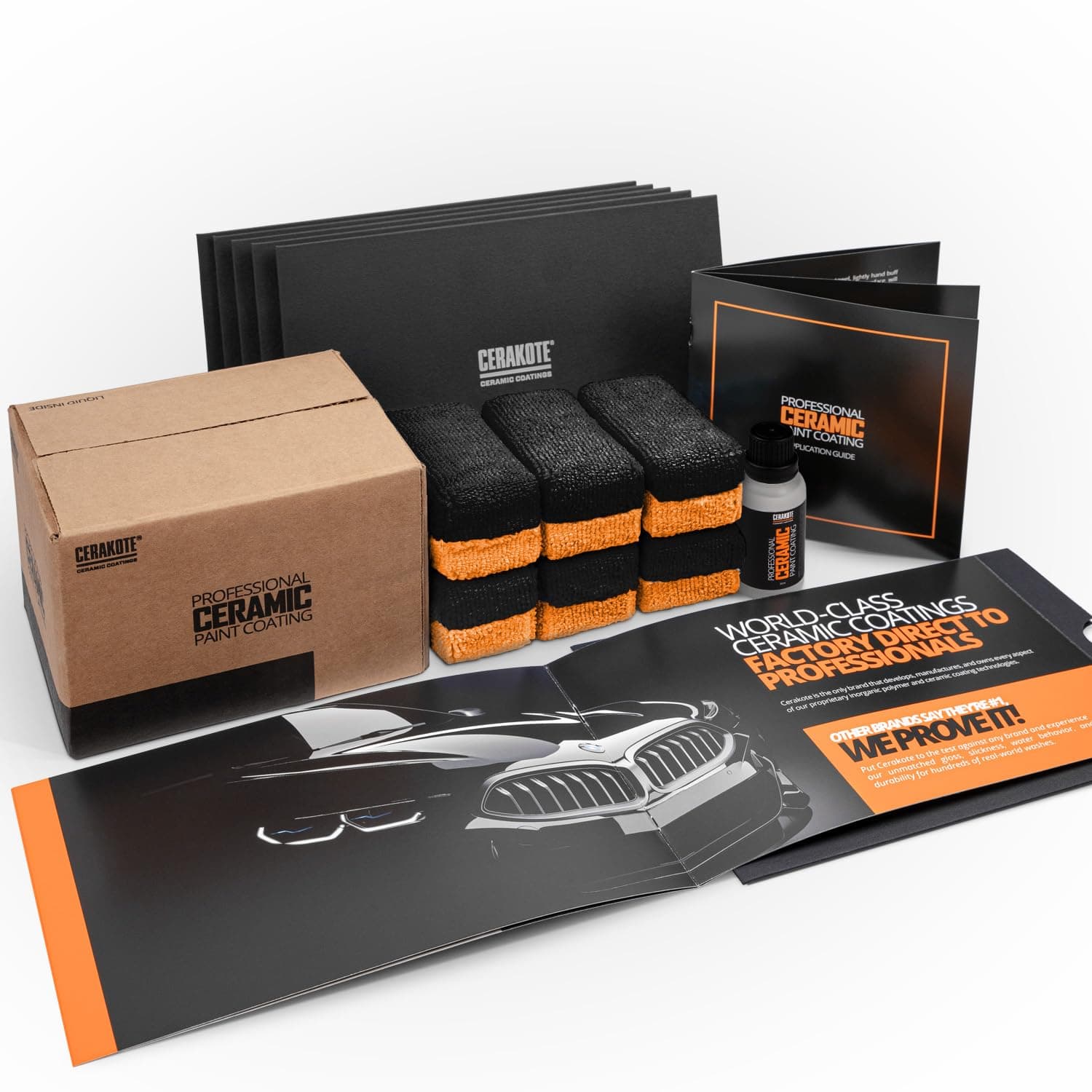 CERAKOTE Professional Ceramic Coating Bulk Pack | High-Gloss Professional-Grade Paint Protection Kit | Ultra-Hydrophobic | UV & Chemical Resistant | 500 Wash Longevity | 30ml Bottles (Pack of 12)