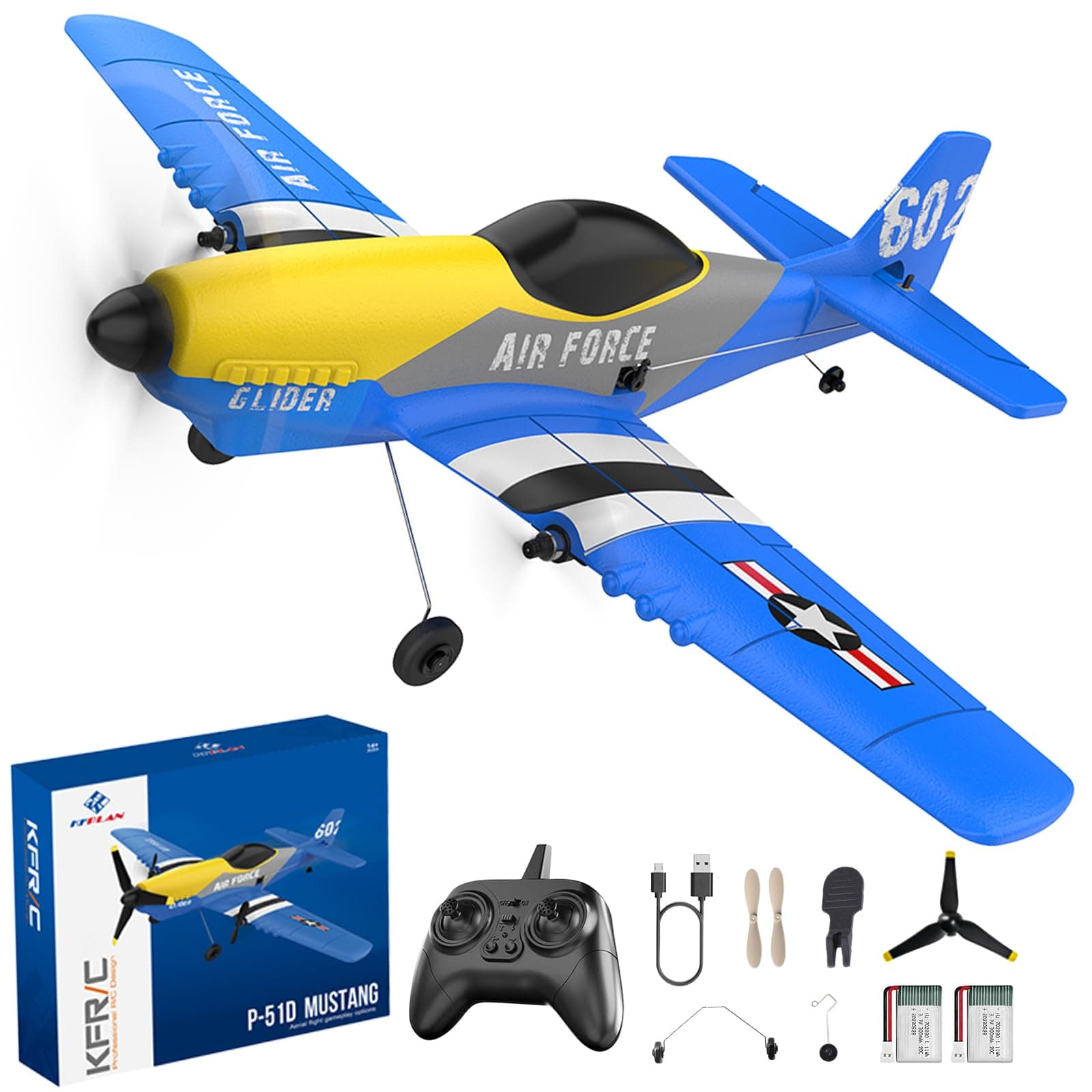 RC Plane Drone, 3 Channel RC Remote Control Airplane,2.4GHz with 2 Batteries 6-axis Gyro Stabilizer,Foam Airplanes Toy Planes for Kids Boys Adults,Easy Flying for Beginner.