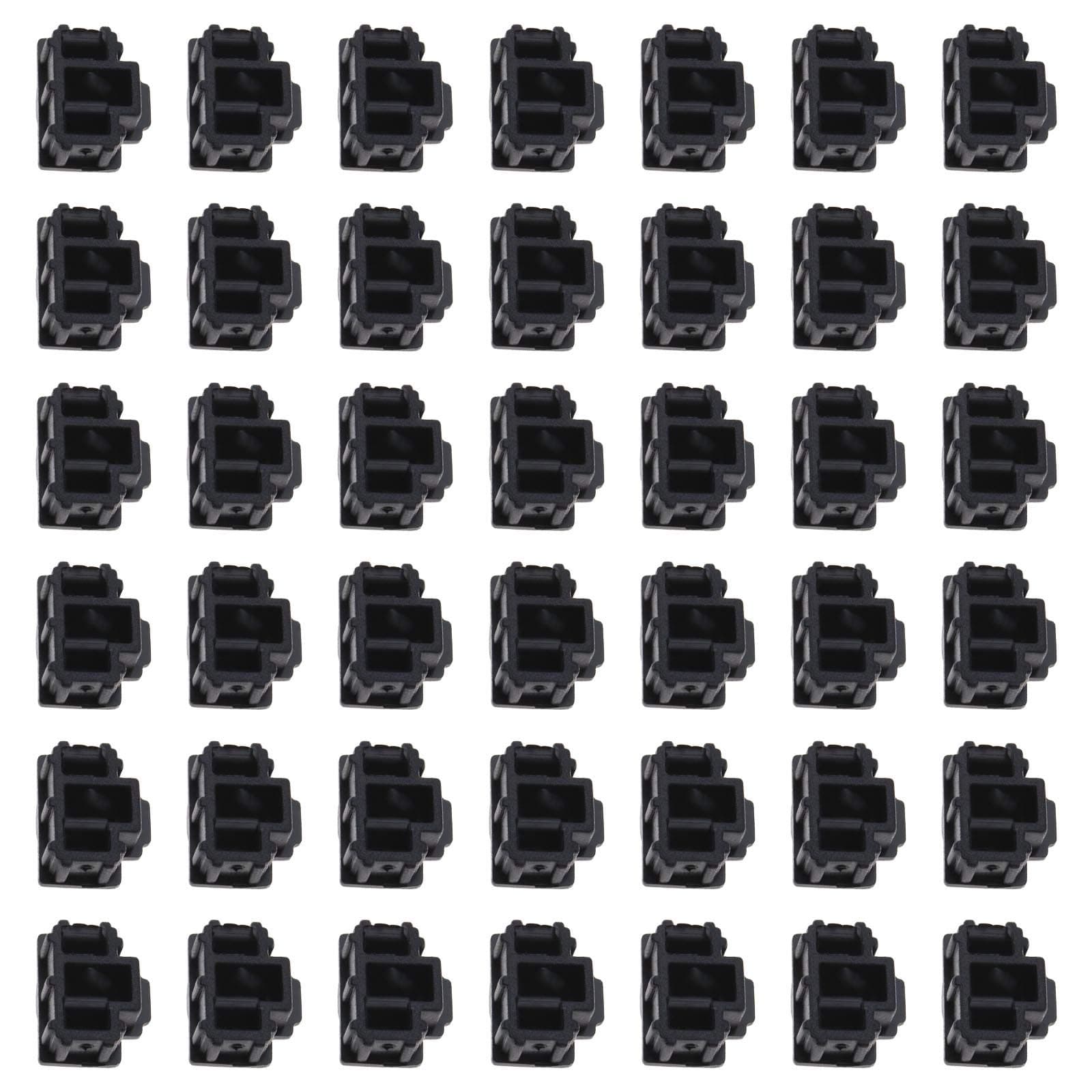 Create idea RJ45 12.5 x 10.5 x 6 mm 50pcs PVC Anti Dust Cover Cap Protector Black Ethernet Hub Port Sourcing Map Anti Dust Cover Plug Cap