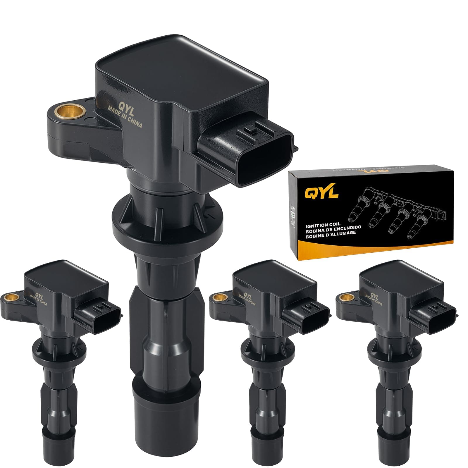 Pack of 4Pcs Ignition Coils Replacement for Mazda 3 6 2006-2013 CX-7 2007-2012 Mx-5 Miata 2006-2015#UF540 L3G218100A C1683 5C1740