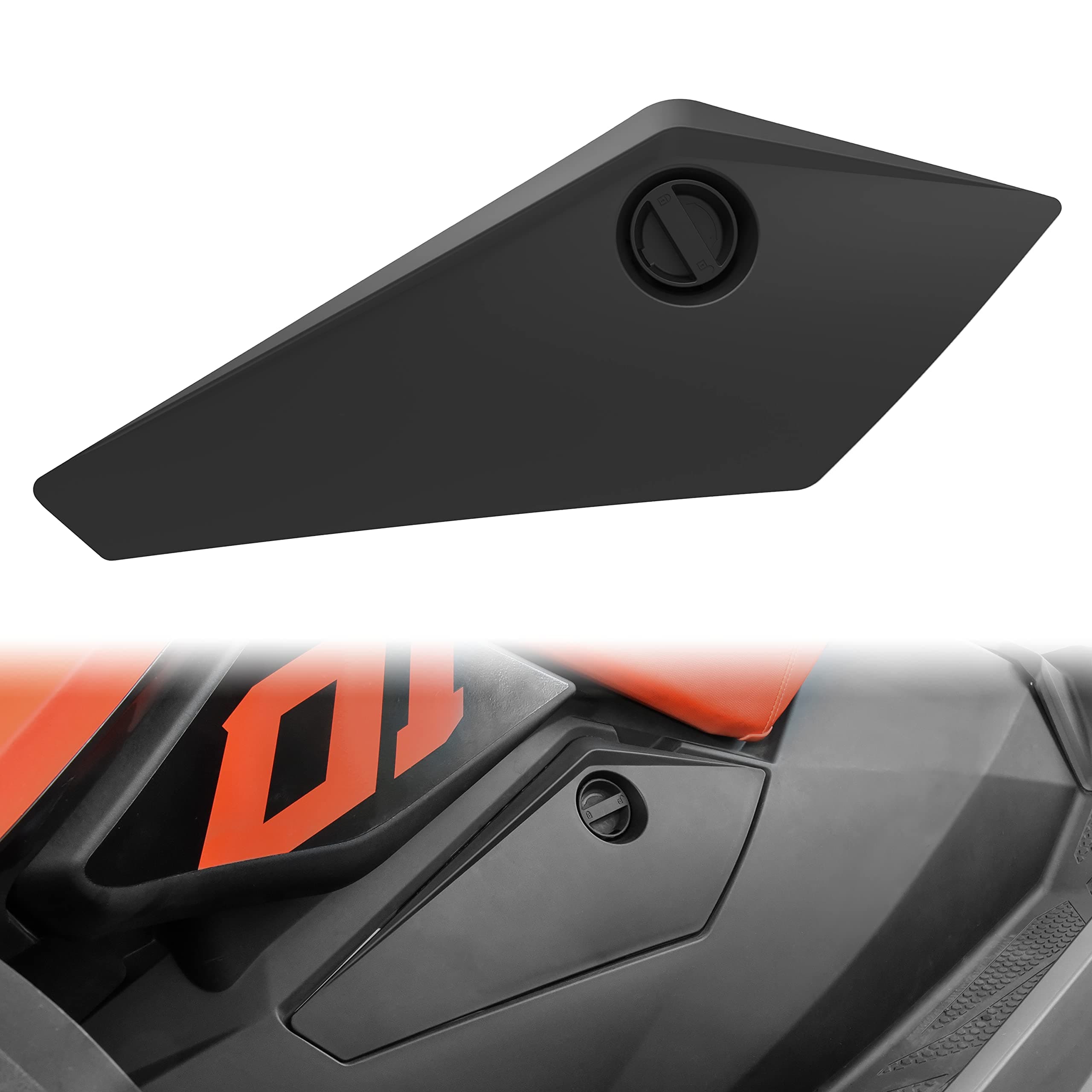 SAUTVS Front Access Cover for Sea-Doo Spark, Plastic Black Side Fairing Lock Cover Kit for Sea-Doo Spark 60 900 Trixx 2015-2020 Accessories (1PCS, Replace #291004155)