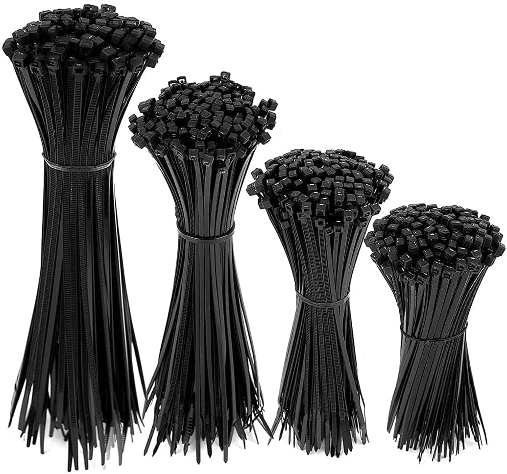 Shayfeer Nylon Cable Ties (1000 Pieces, Black)