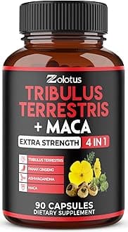 Zolotus Premium Tribulus Terrestris Capsules - Combined with Ashwagandha, Panax Ginseng & Maca - 90 Counts for 3 Months