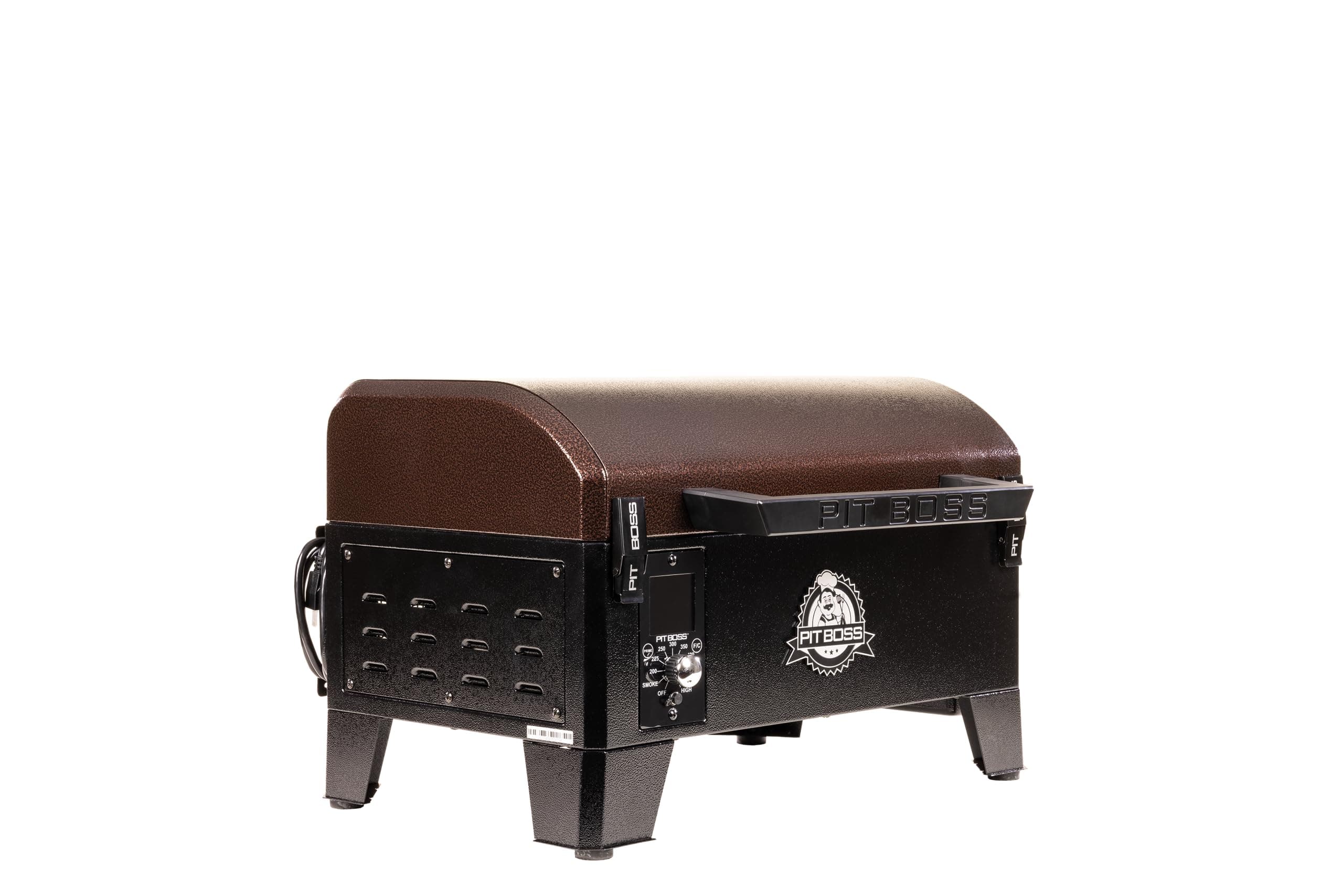 10697 Table Top Wood Grill With Temperature Control, Mahogany