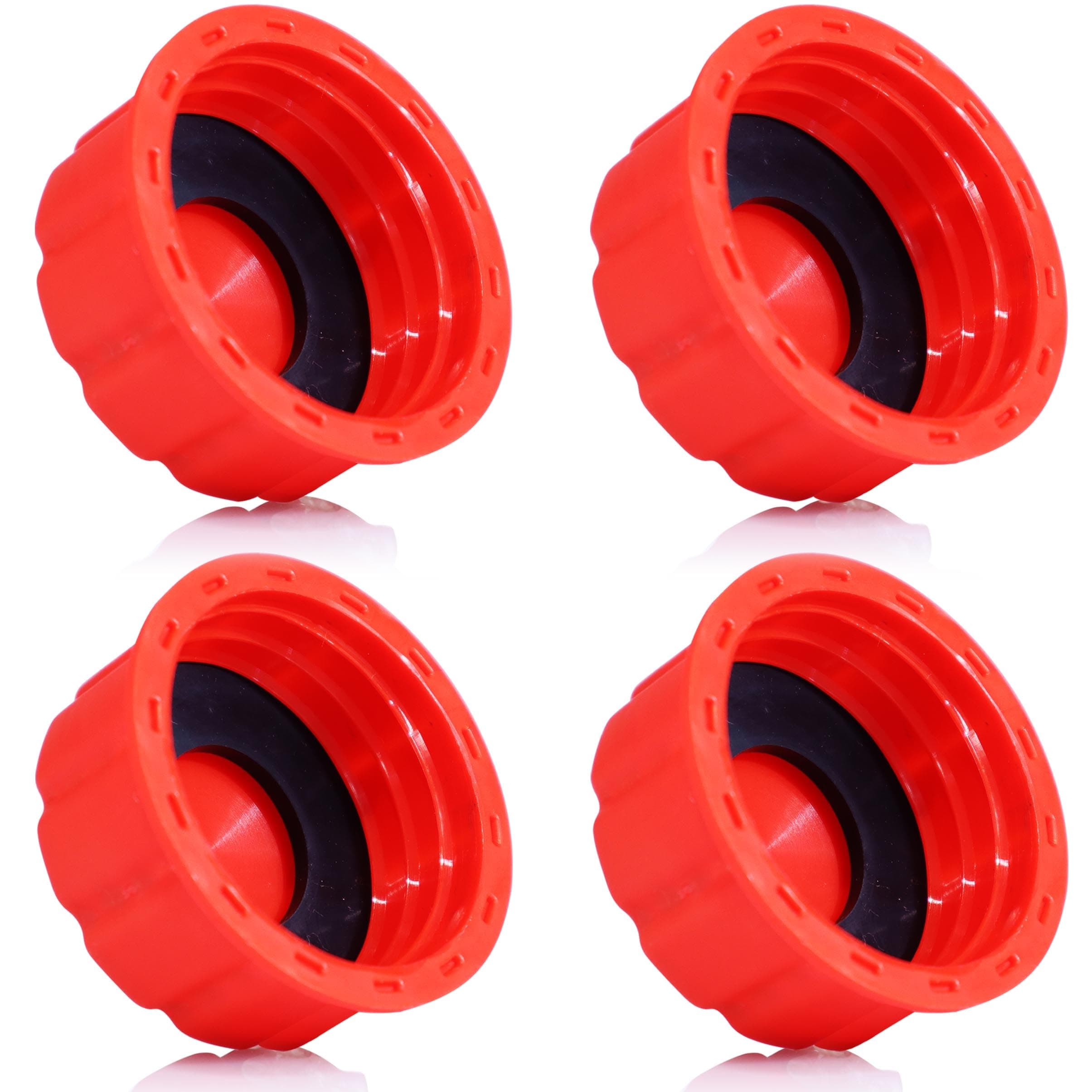 5 Gallon Gas Can Cap Replacement, Coarse Thread Gas Cap for Gasoline, Portable Gas Tank Lid for 5+ Gallon Plastic and Metal Gas Cans, Includes Spout Replacement Old Style(Pack of 4)
