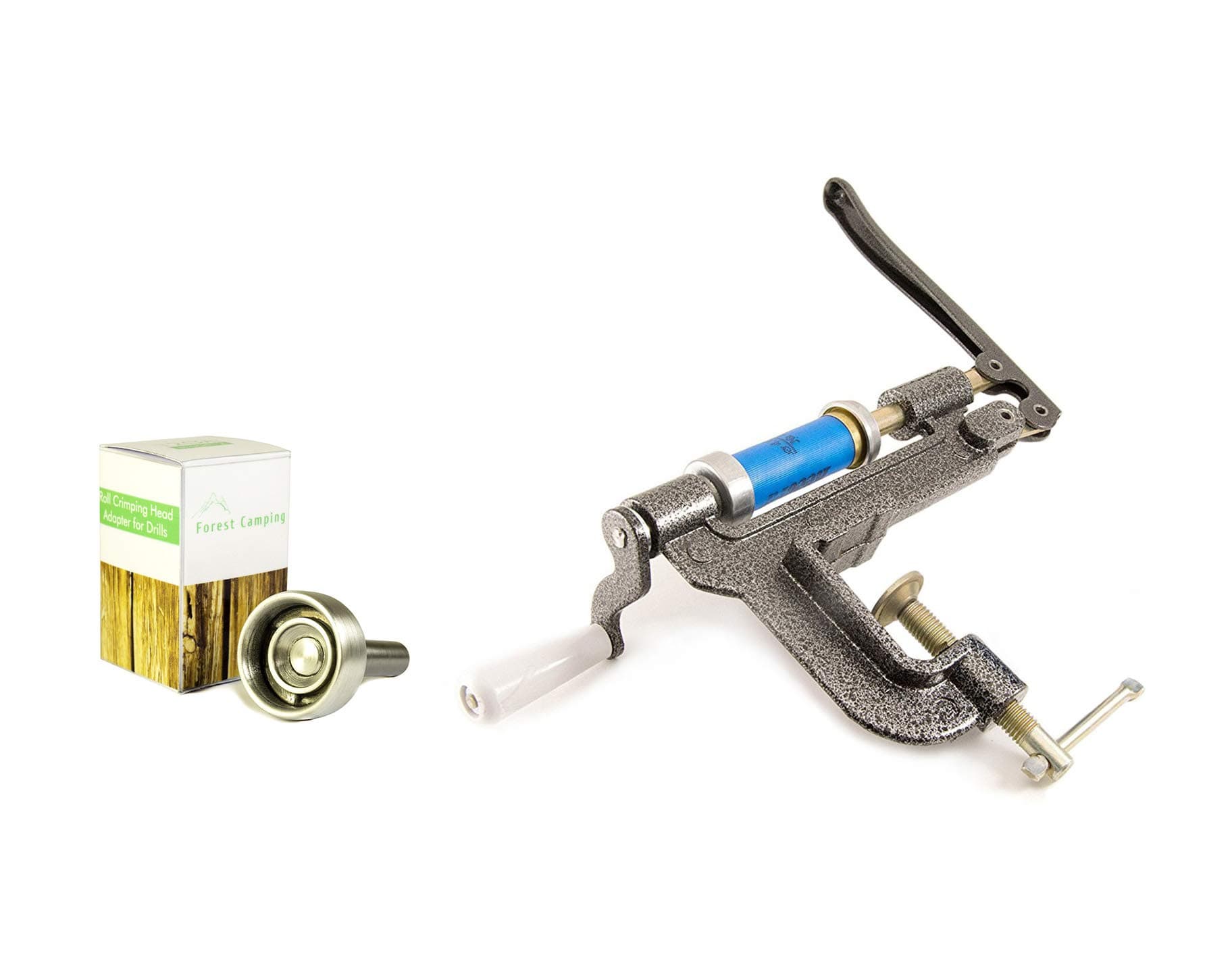 Meikobuly Forest Camping Set Roll Crimer Table Tool + Roll Crimping Head and Adapter for Drills 20 Gauge znmaad20