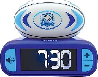 – Rugby, Nightlight alarm clock, Sounds and Melodies, LCD Backlit screen, Luminous, Snooze, Blue, RL800RG