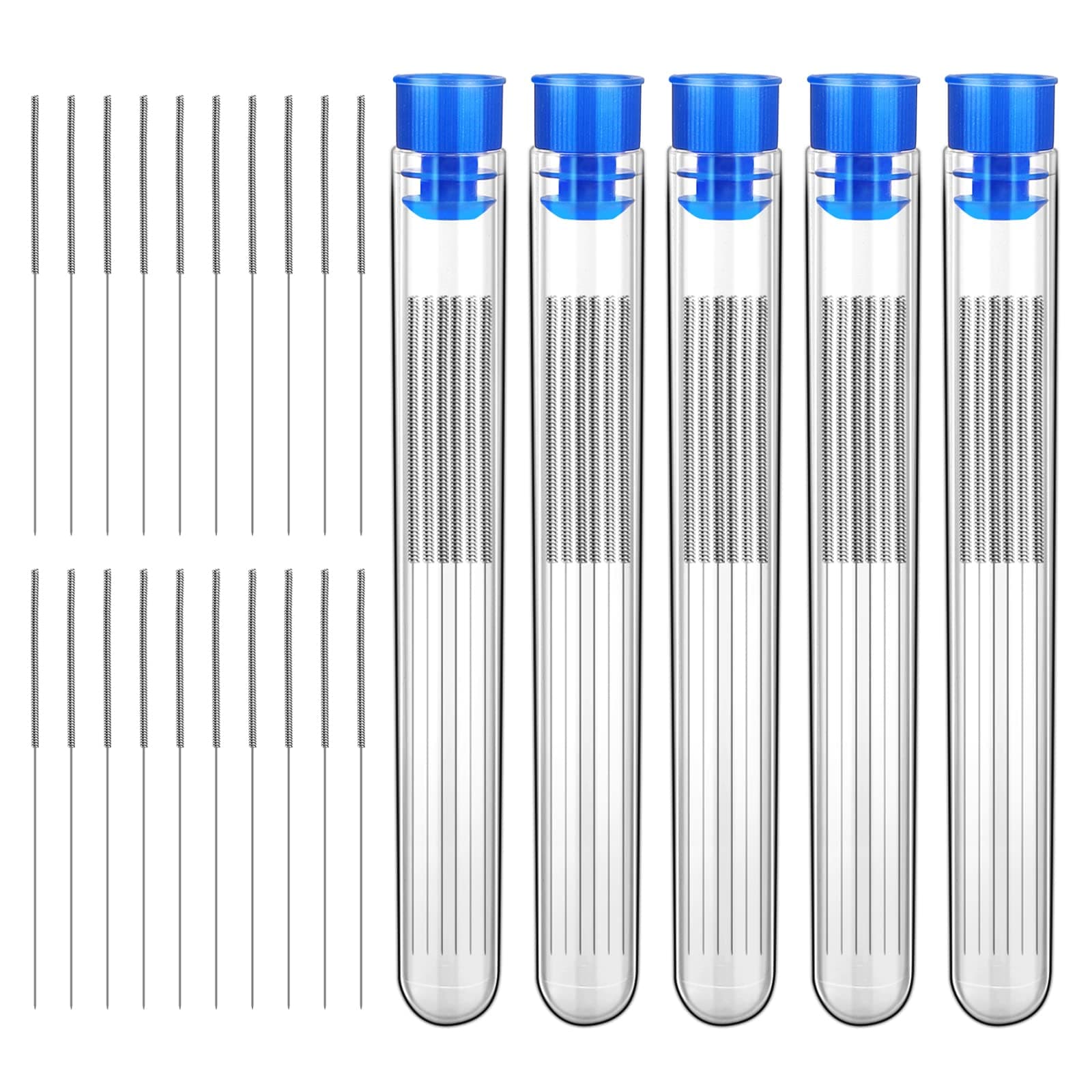 50 Pieces 3D Printer Nozzle Cleaning Kit,0.4 mm Stainless Steel Needles Cleaner 3D Printer Nozzle Cleaner 3D Printer Accessory