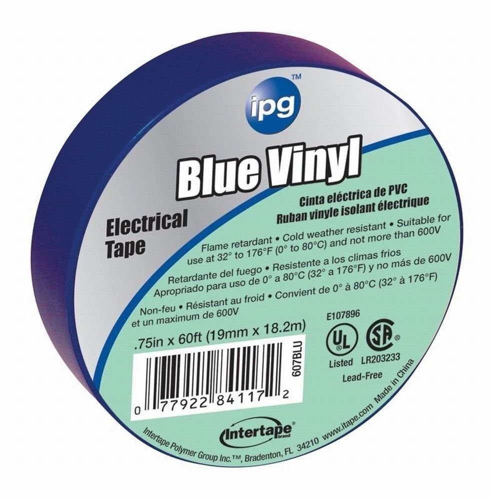 Intertape Polymer Group85831 3 Pack Vinyl Elect Tape, 3/4" X 66', Blue