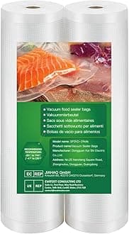 BoxLegend Vacuum Sealer Bags Vacuum Food Sealer Rolls, 2 Rolls 28 x 600cm Storage Bags, Heavy-Duty Commercial Customized Size Food Bags for Food Storage, Sous Vide Cooking, BPA-Free