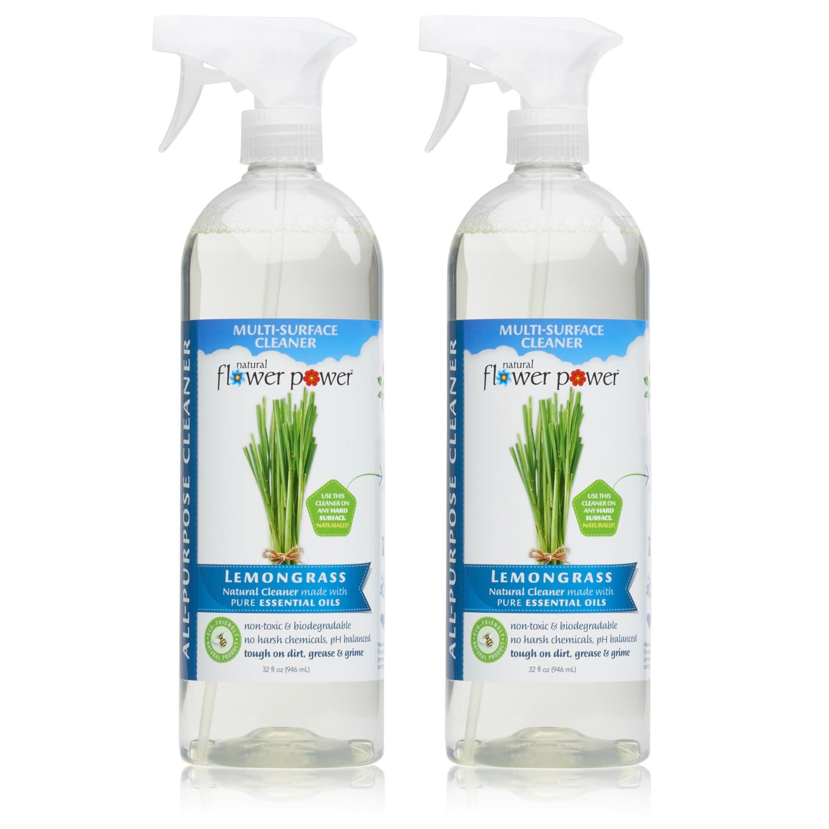 All-Purpose Cleaner Concentrate - Makes 32 Fl Oz Just Add Water - Multi-Surface Cleaning Spray, Non-Toxic, No Harsh Fumes or Chemicals, Child & Pet Safe - Lemongrass