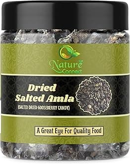 Nature Connect Dried Salted Amla 250 gm| Indian Gooseberry Sukha Amla| Chatpata Amla Candy| Salted & Spicy Indian Gooseberry [Jar Pack]