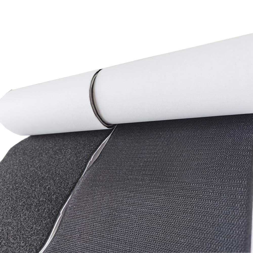 6 inch Width Self Adhesive Hook and Loop Fastening Tape Heavy Duty Strips 1 Yard (Black, 6 inch x 1.1 Yard)