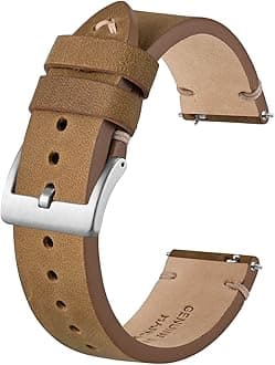 Distressed Leather Watch Strap, Watch Replacement Bands for Men, Quick Release Spring Bars, Band Width 18mm 19mm 20mm 22mm 24mm