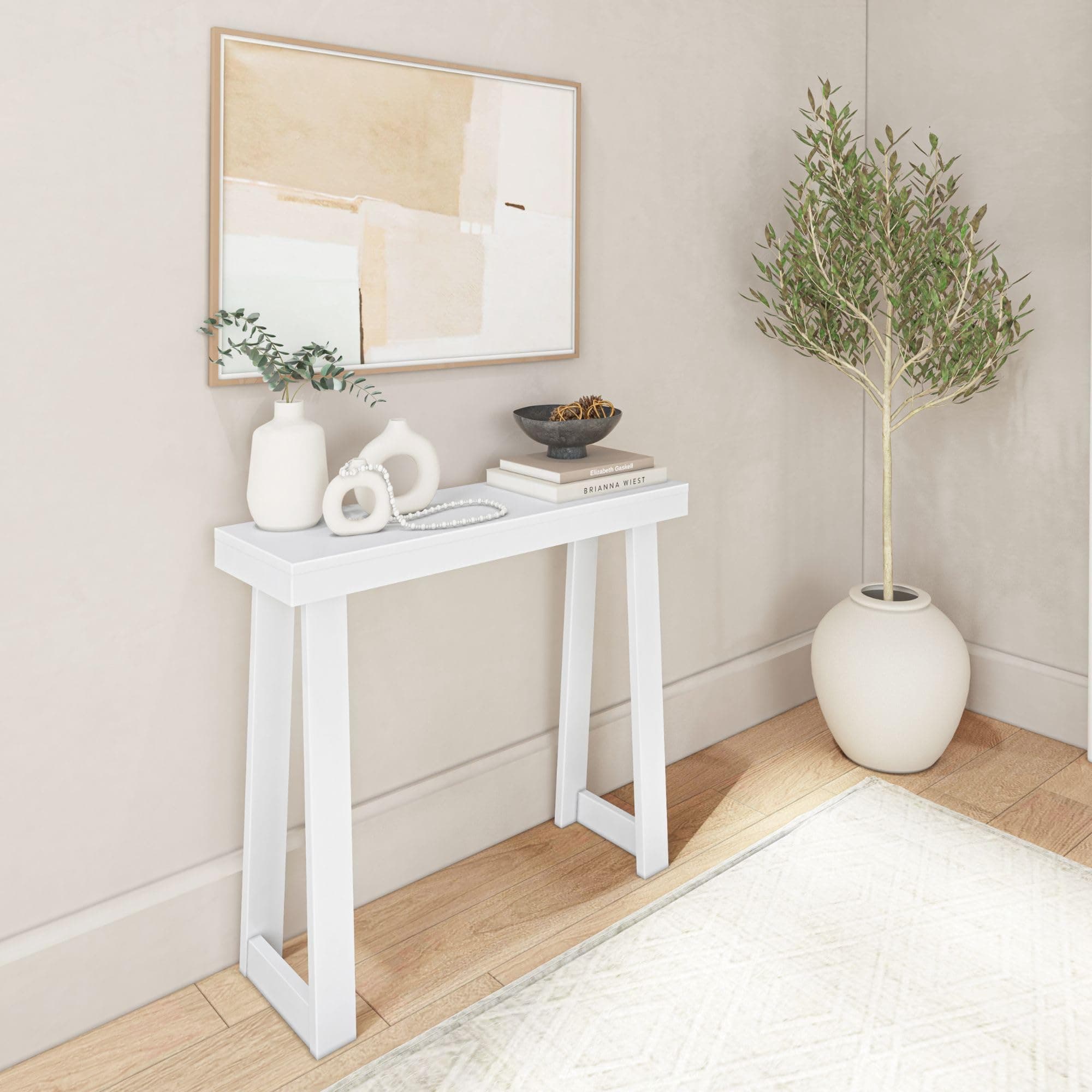 Plank+Beam Plank & Beam Classic 36 inches Console Table, White